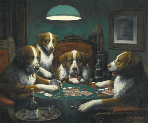 gemälde hunde spielen karten